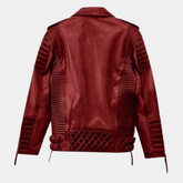 Charles Burnt Red Leather Jacket